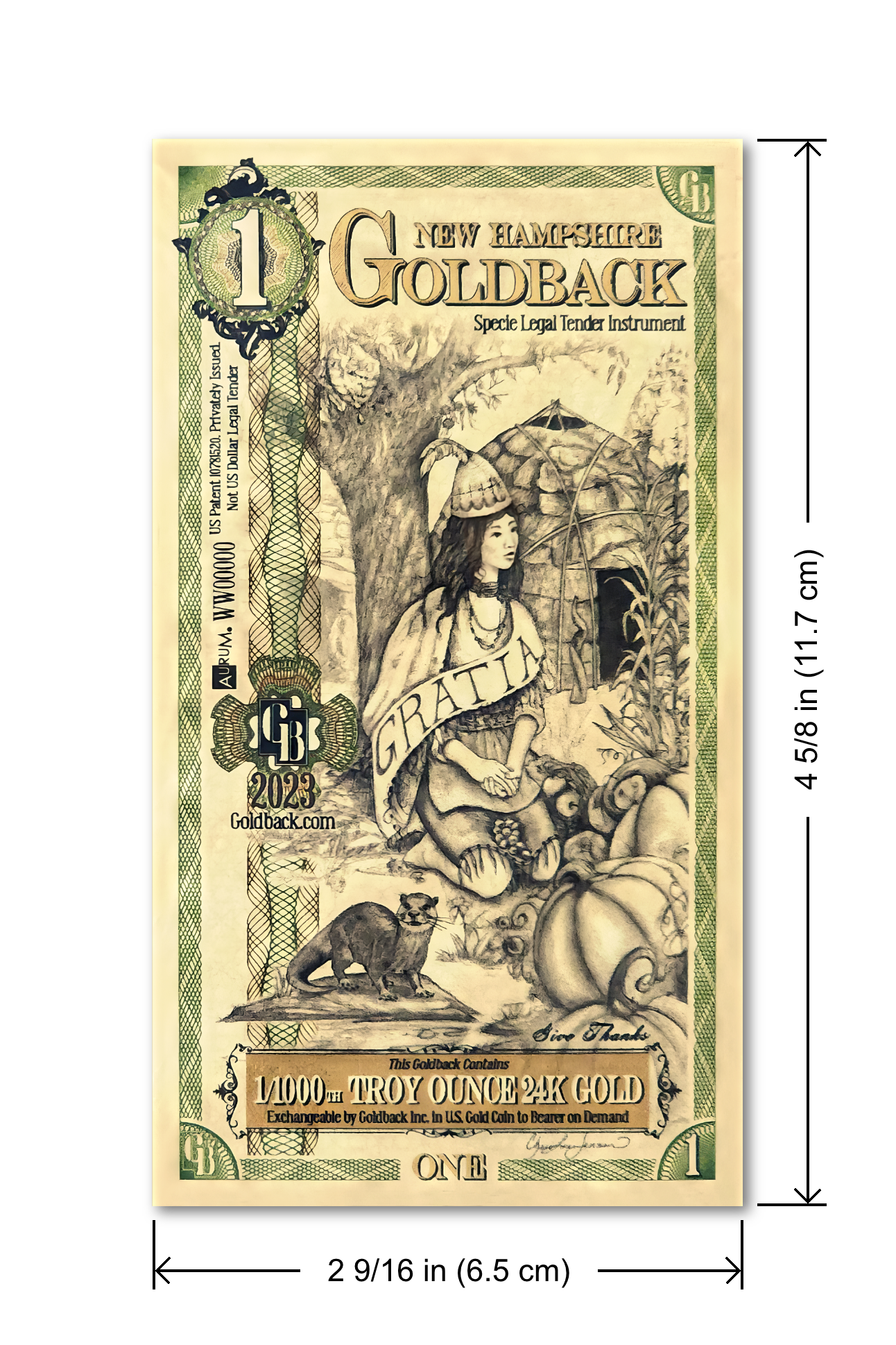 2024 New Hampshire - 1 GoldBack