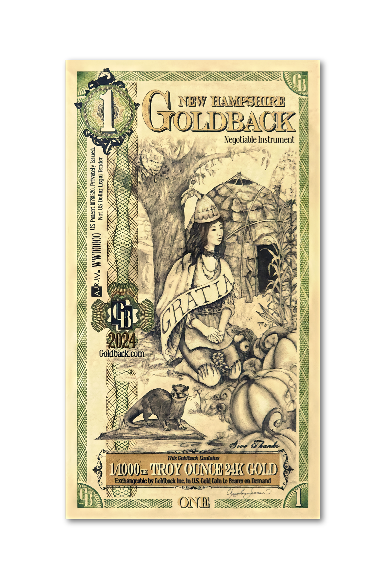 2024 New Hampshire - 1 GoldBack