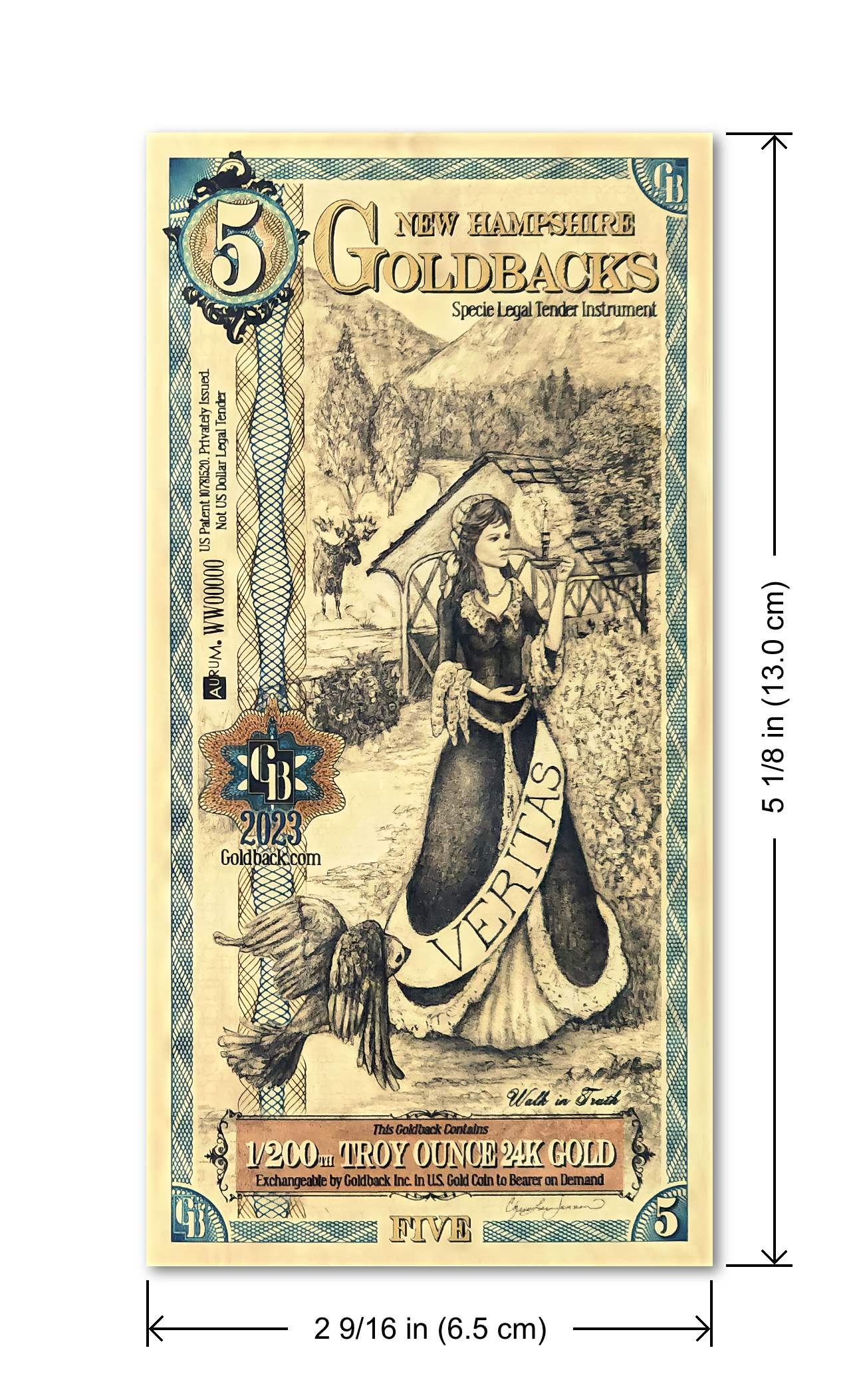 2024 New Hampshire - 5 GoldBack