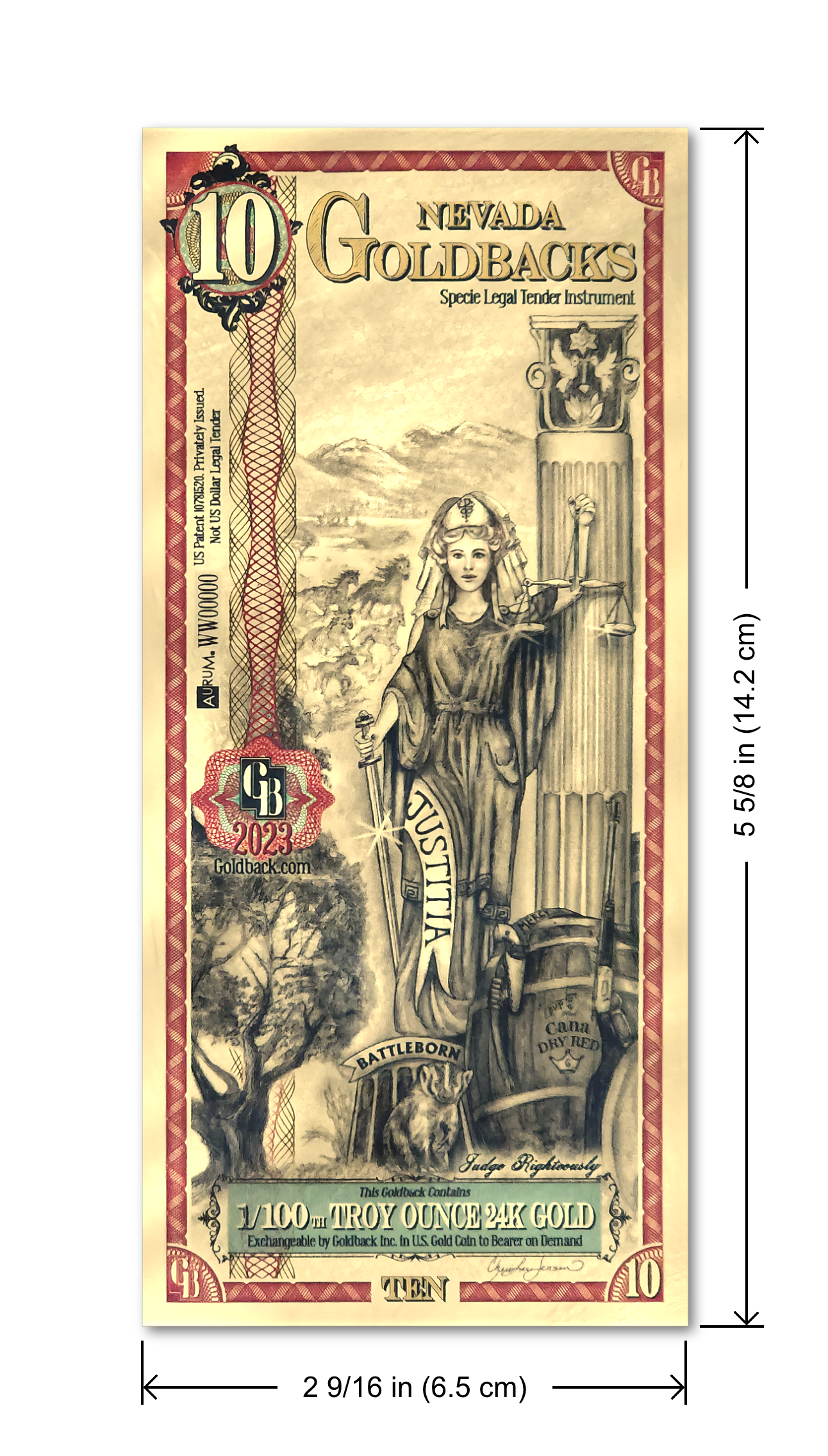 2024 Nevada - 10 GoldBack