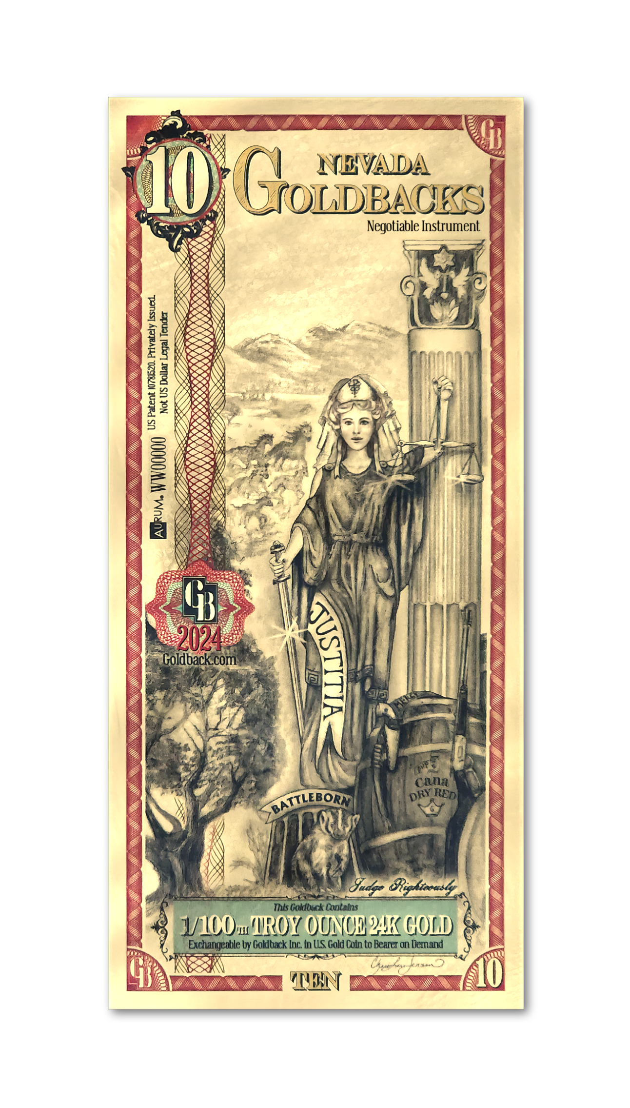 2024 Nevada - 10 GoldBack