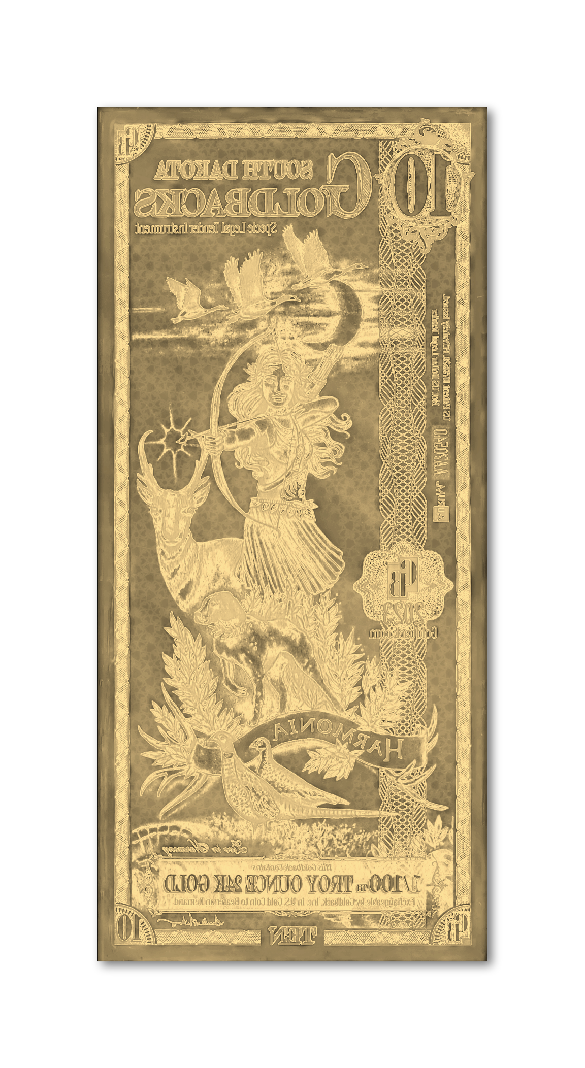 2023 South Dakota - 10 GoldBack