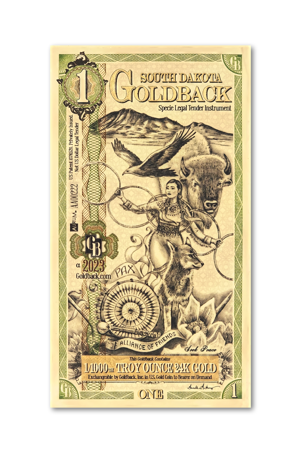 2023 South Dakota - 1 GoldBack