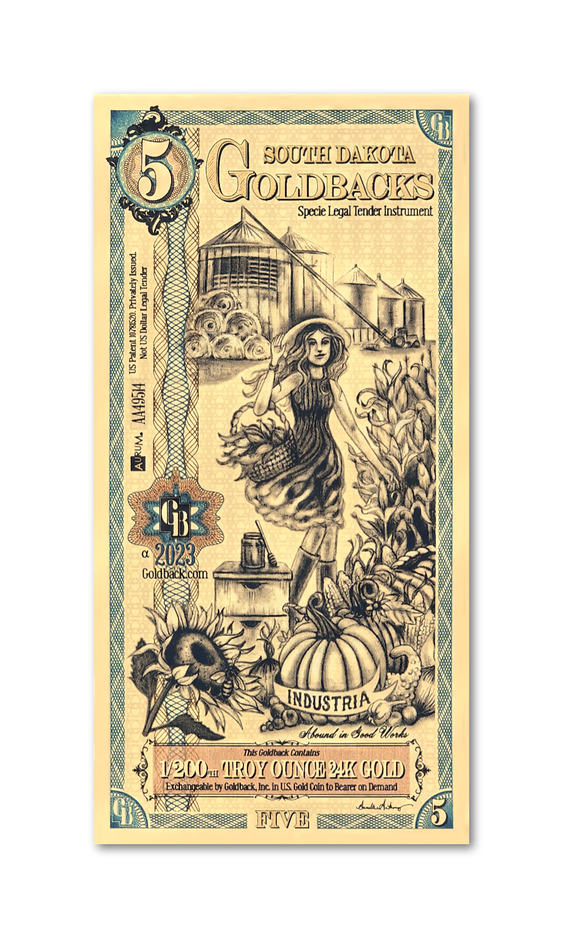 2023 South Dakota - 5 GoldBack