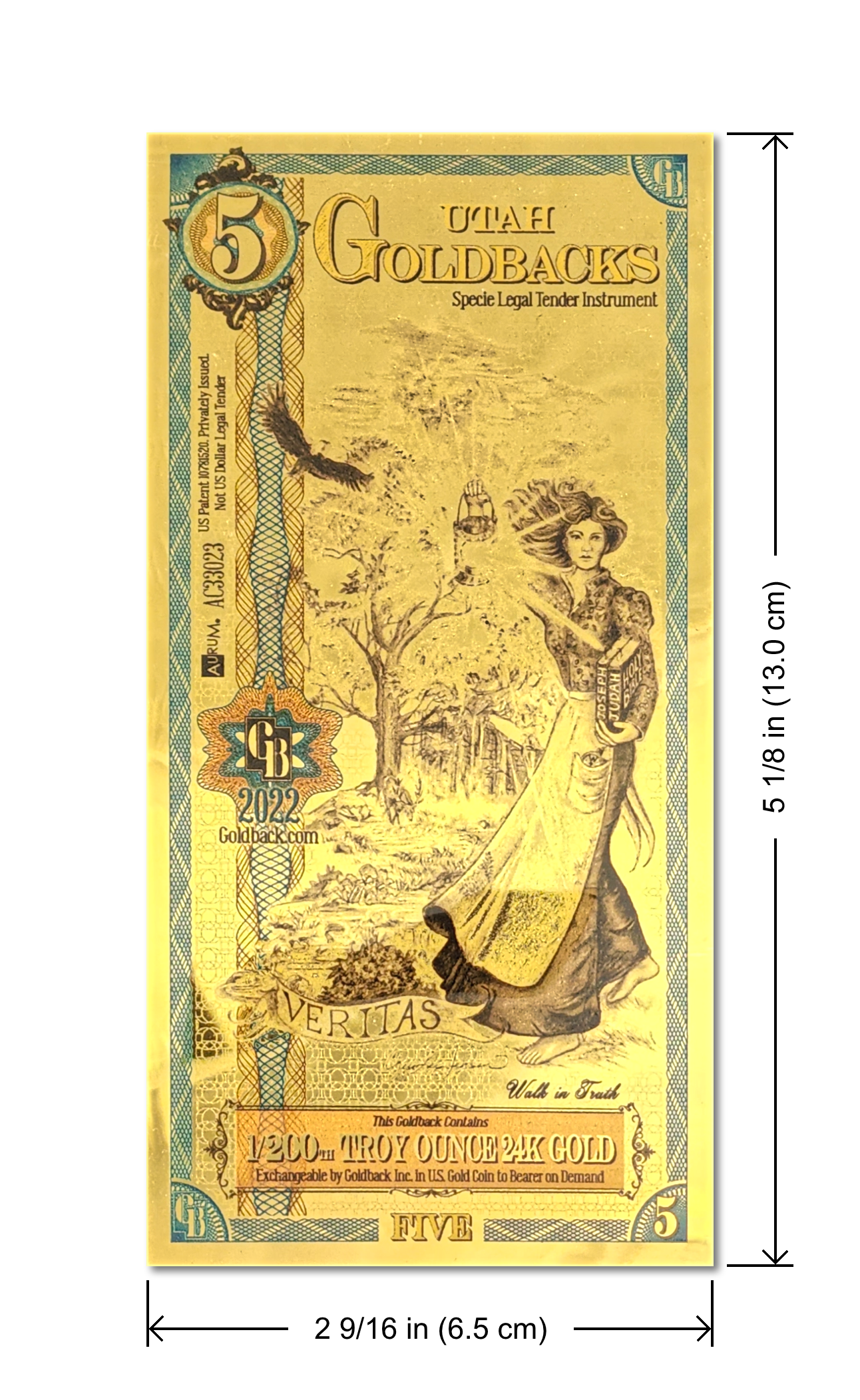 2024 Utah - 5 GoldBack