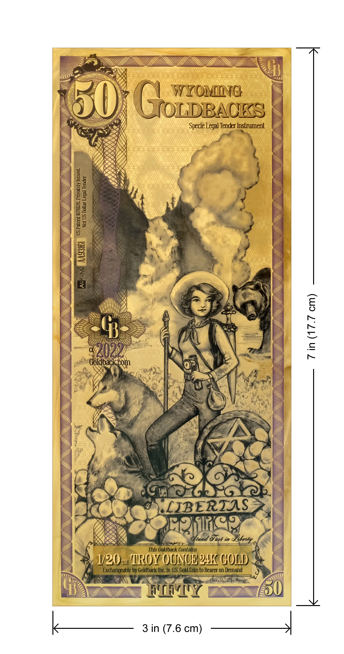 2024 Wyoming - 50 GoldBack