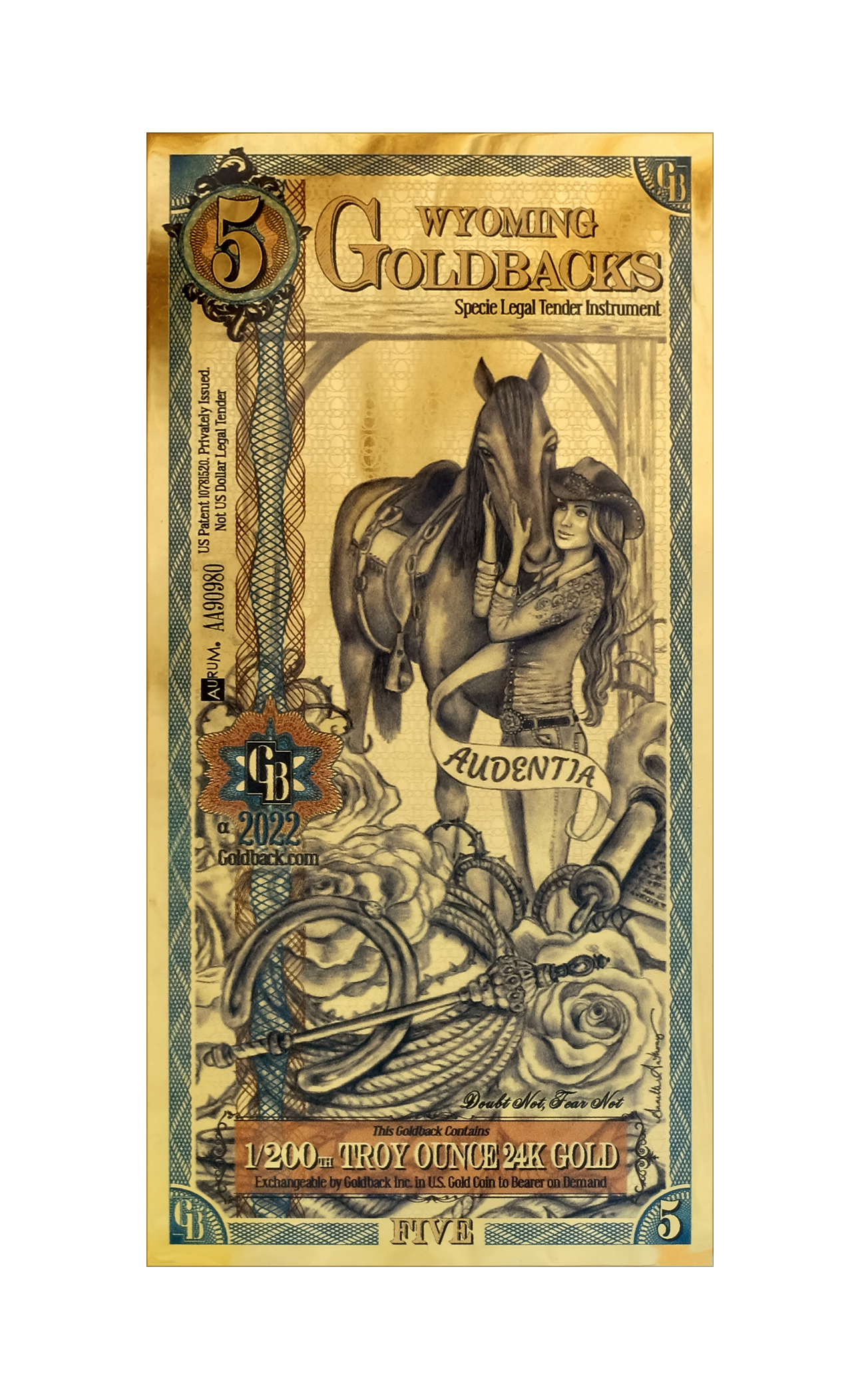 2024 Wyoming - 5 GoldBack