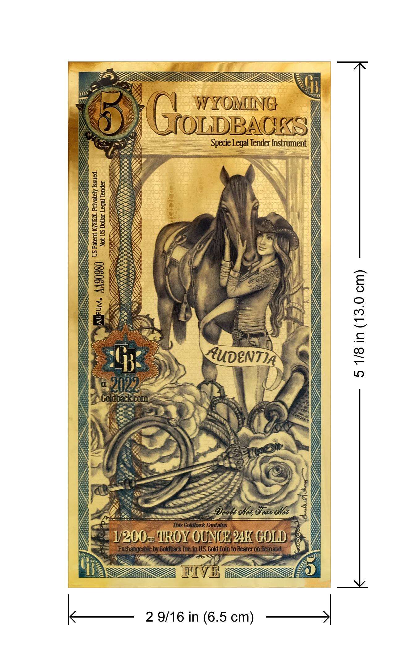 2024 Wyoming - 5 GoldBack